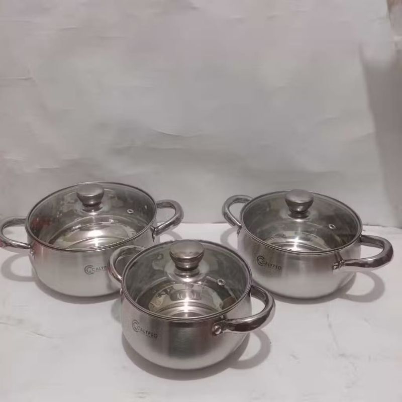 Calypso Panci Kuah Panci Set 3in1 Multifungsi Stainless Steel