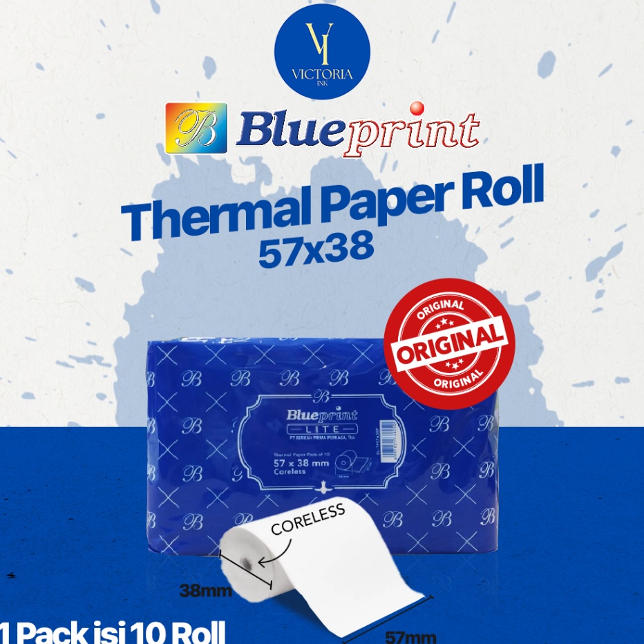 

Bisa Cod Kertas Thermal Blueprint 57x38 5738 BP Lite 58 Kertas Thermal Printer Mini Thermal Blueprint 57 x 38