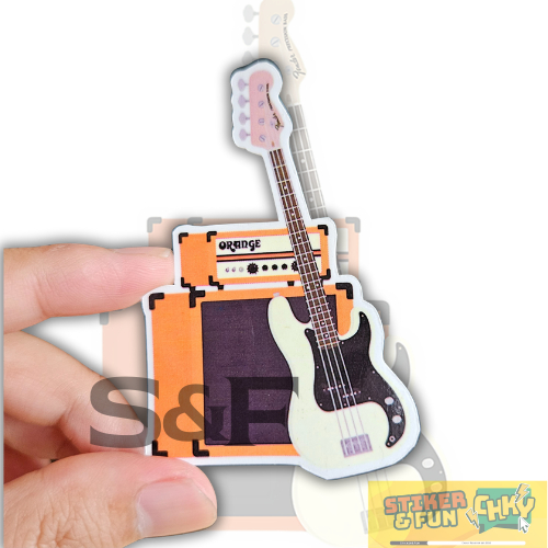 

Stiker Sticker Pack Vinyl Laminasi BASS FENDER X ORANGE AMPLI