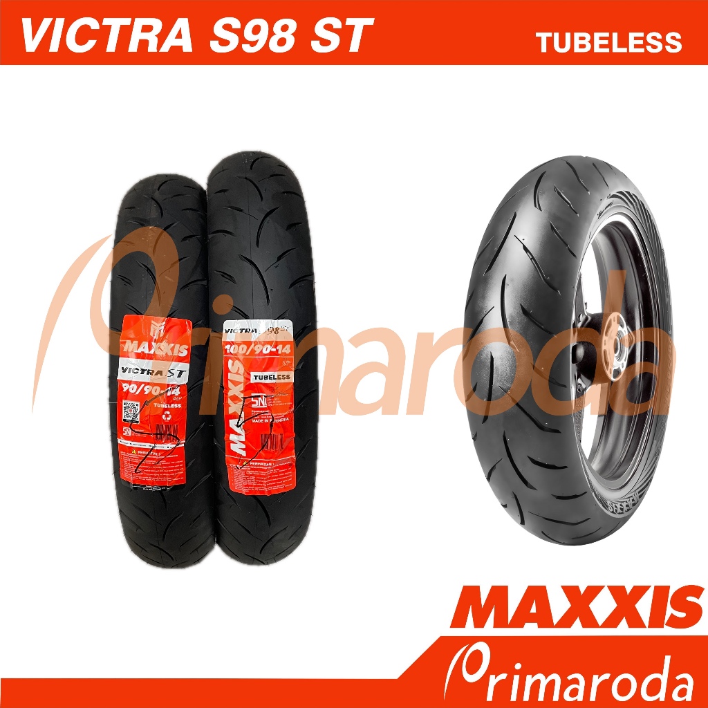 Sepasang Ban Yamaha Lexi, Lexi S, Tubeless Maxxis Victra S98ST