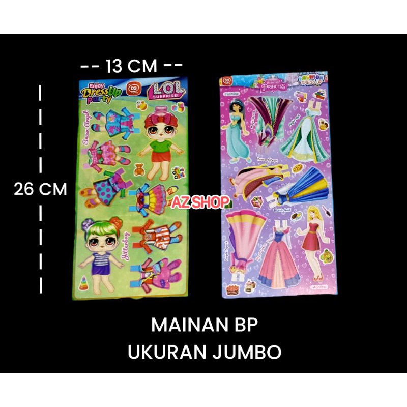 MAINAN BONGKAR PASANG BONEKA KERTAS UKURAN JUMBO
