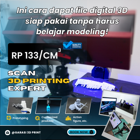 Jasa 3D Scan Cepat - Ubah objek fisik menjadi model