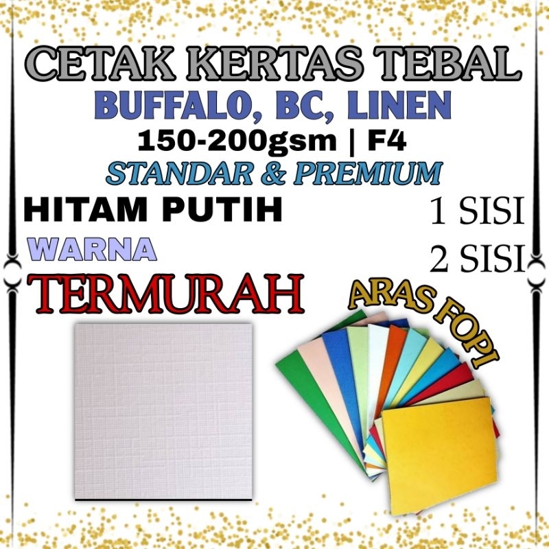 

[READY] JASA CETAK PRINT KERTAS TEBAL BUFFALO BC TIK LINEN F4 CETAK SERTIFIKAT PIAGAM COVER BUKU TABUNGAN SEKOLAH SKETSA GAMBAR MEWARNAI UNDANGAN TERMURAH