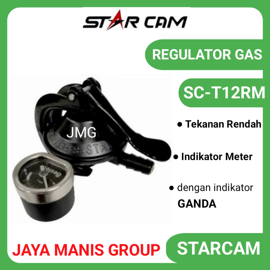 Regulator Gas Starcam SC-T12RM / Regulator Starcam Meter / Regulator Kompor Gas LPG