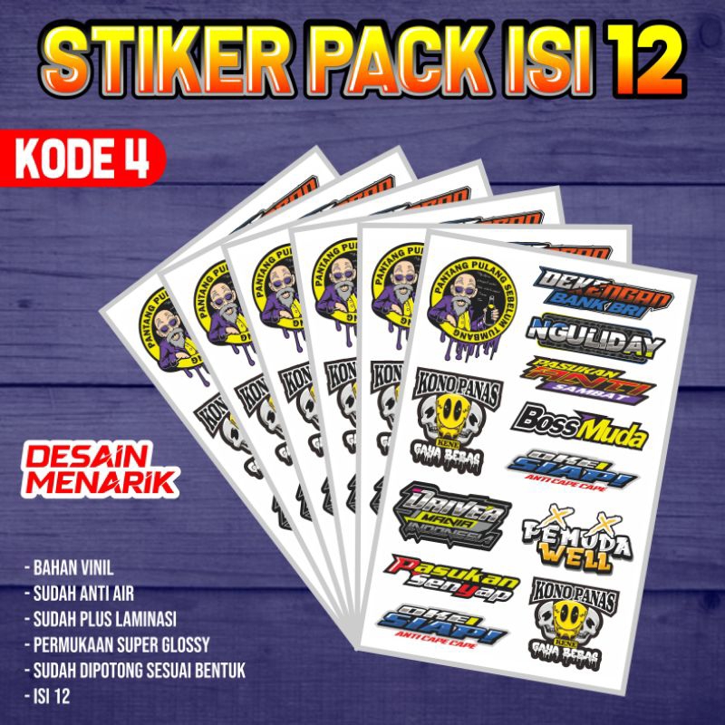

KODE 5 / STIKER RACING PACK ISI BANYAK / DESAIN MENARIK