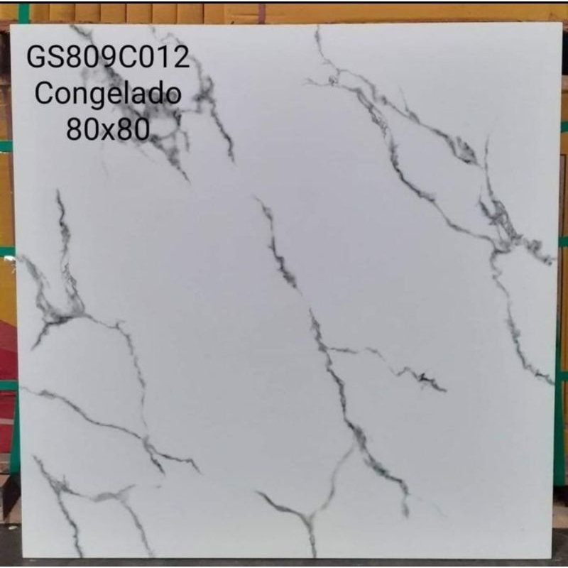 GRANIT KERAMIK LANTAI 80X80 MOTIF CARARA WHITE BY GARUDA TILLE