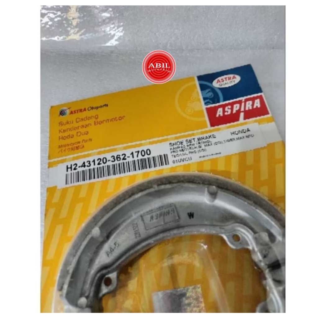 Kampas rem belakang tiger, gl pro, gl max/kampas rem ASPIRA