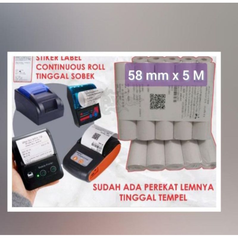 

Kertas Thermal Stiker 58 mm.