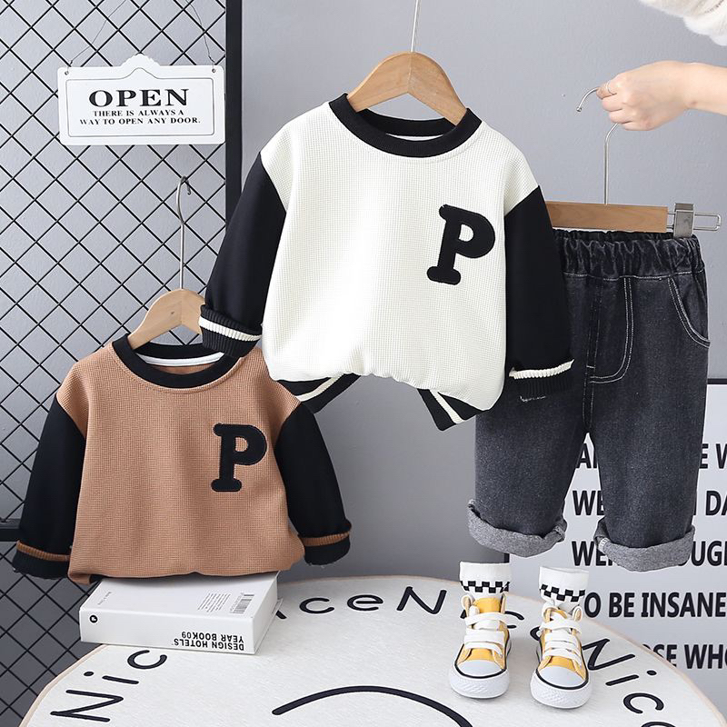 Set Jeans Sweter Rajut Anak Laki Laki Import Size 2-5,5 th