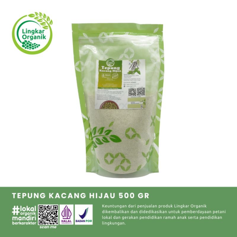 

500gr Tepung Kacang Hijau Organik - Tepung Gluten Free Lingkar Organik - Tepung MPASI