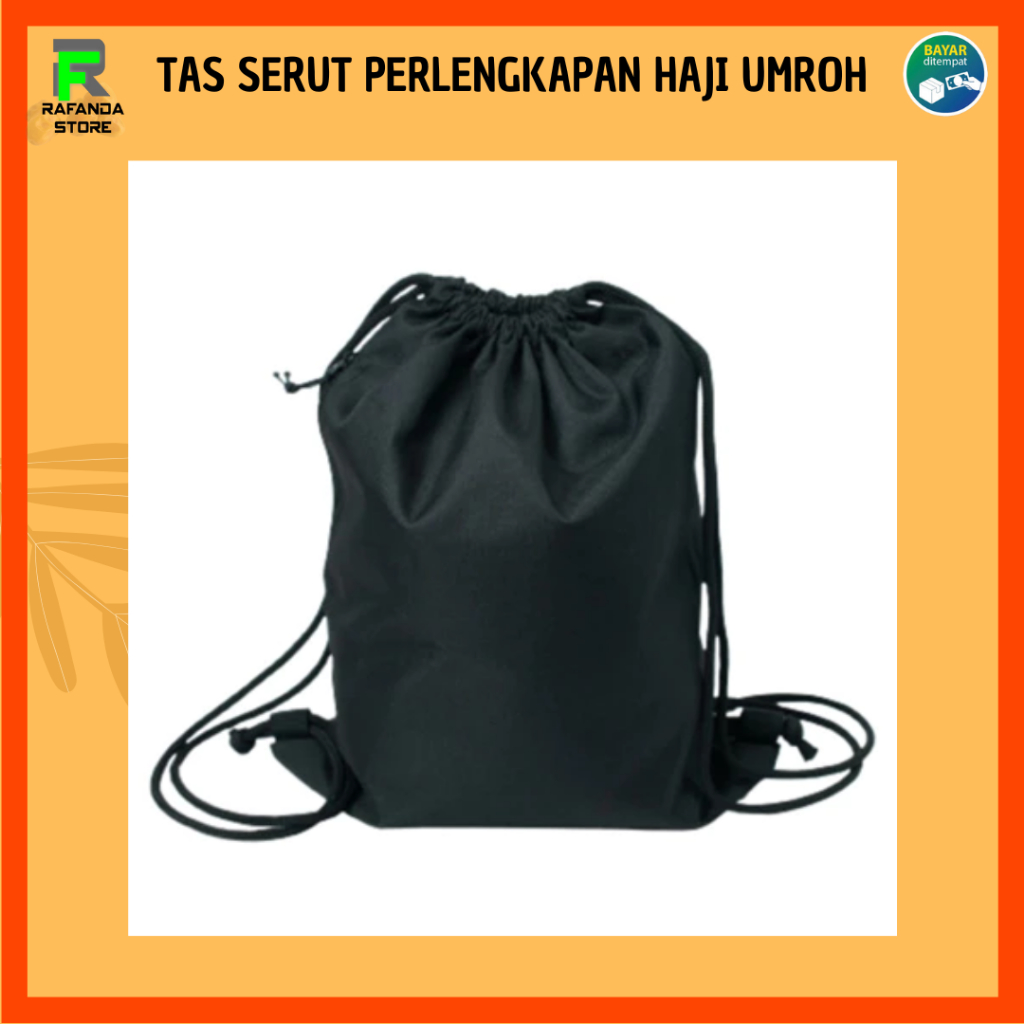 Tas Sendal / Tas Serut Waterproof Untuk Tempat Sendal Snack Haji Umroh String Bag Tas Ecimo