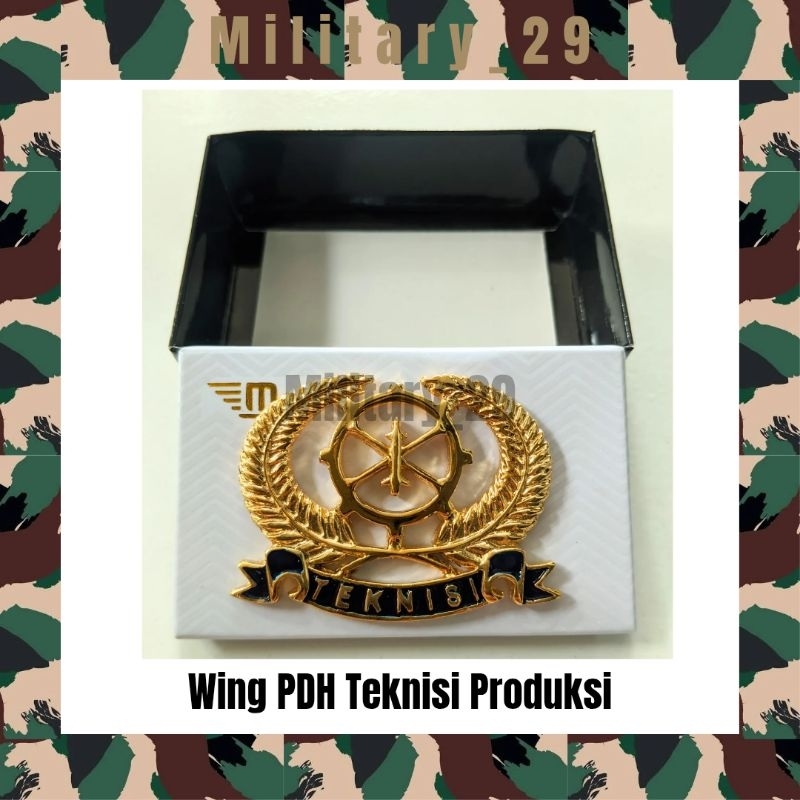 Wing Teknisi Produksi MA TNI AD | Wing Baju PDH | Wing Teknisi