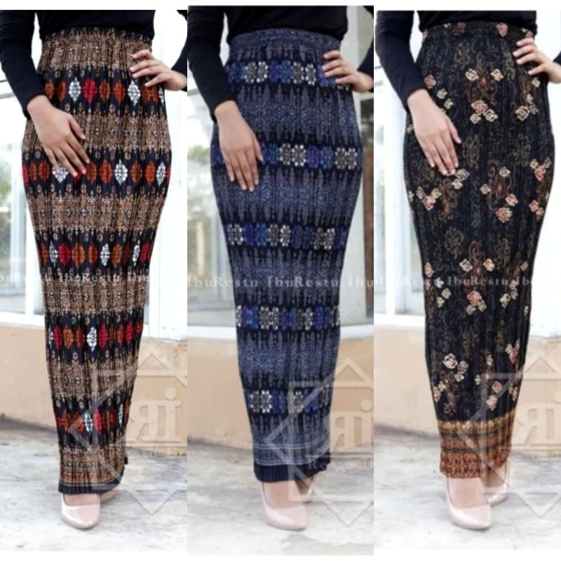 Rok Plisket Batik Panjang Jumbo Rok Batik Panjang Rok Kebaya Rok Wisuda Bawahan Kebaya Bawahan Batik
