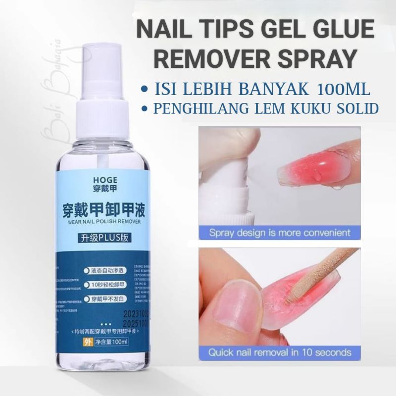Nail Tips Glue Remover Spray Pembersih Lem Kuku Gel & Solid Nail Art Spray