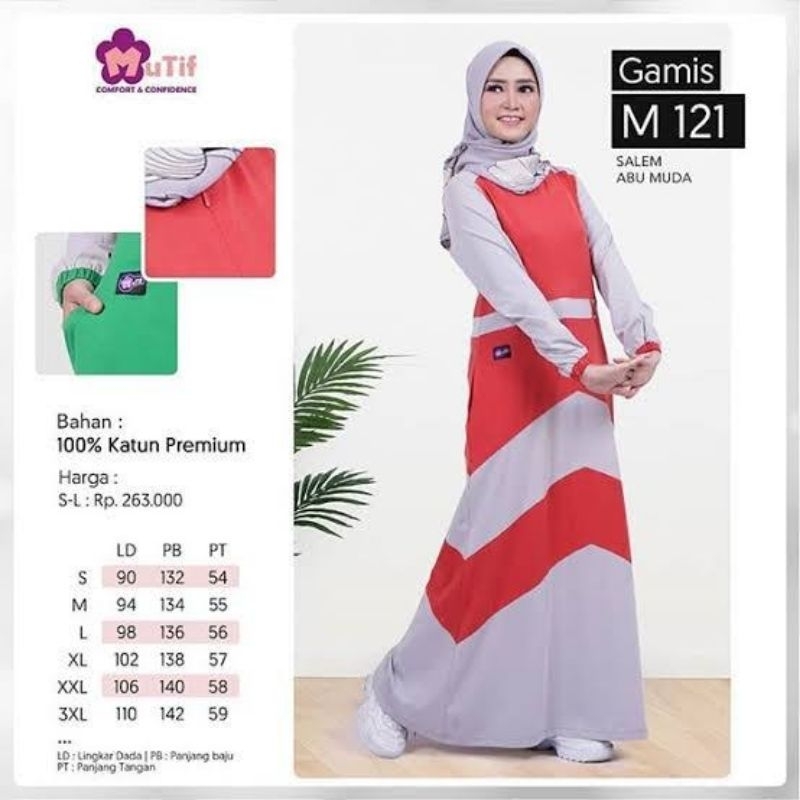 DISKON 50% Gamis Mutif M121 di Gamis Bahan Kaos Gamis Wanita Dewasa Simple