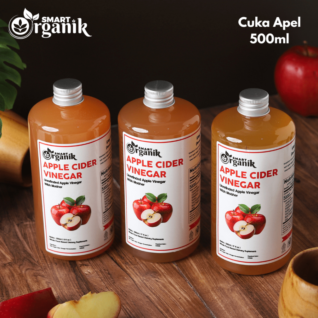 

Cuka Apel Murni /Perawatan Wajah Alami / Apple Cider Vinegar With Mother BY SMART ORGANIK