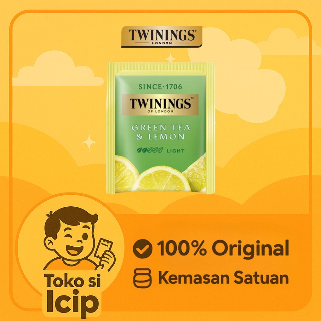 

[Sachet] Twinings Teh Hijau Celup Green Tea Lemon 2gr Eceran BPOM