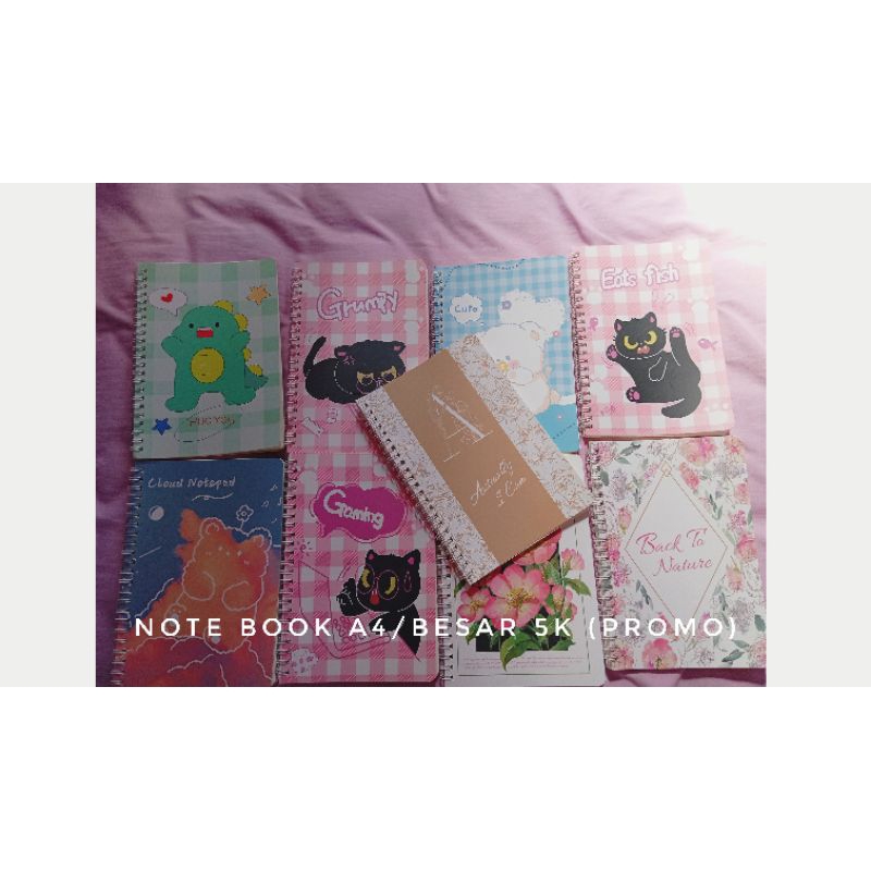 

note book A4 (seukuran sidu) di kirim random