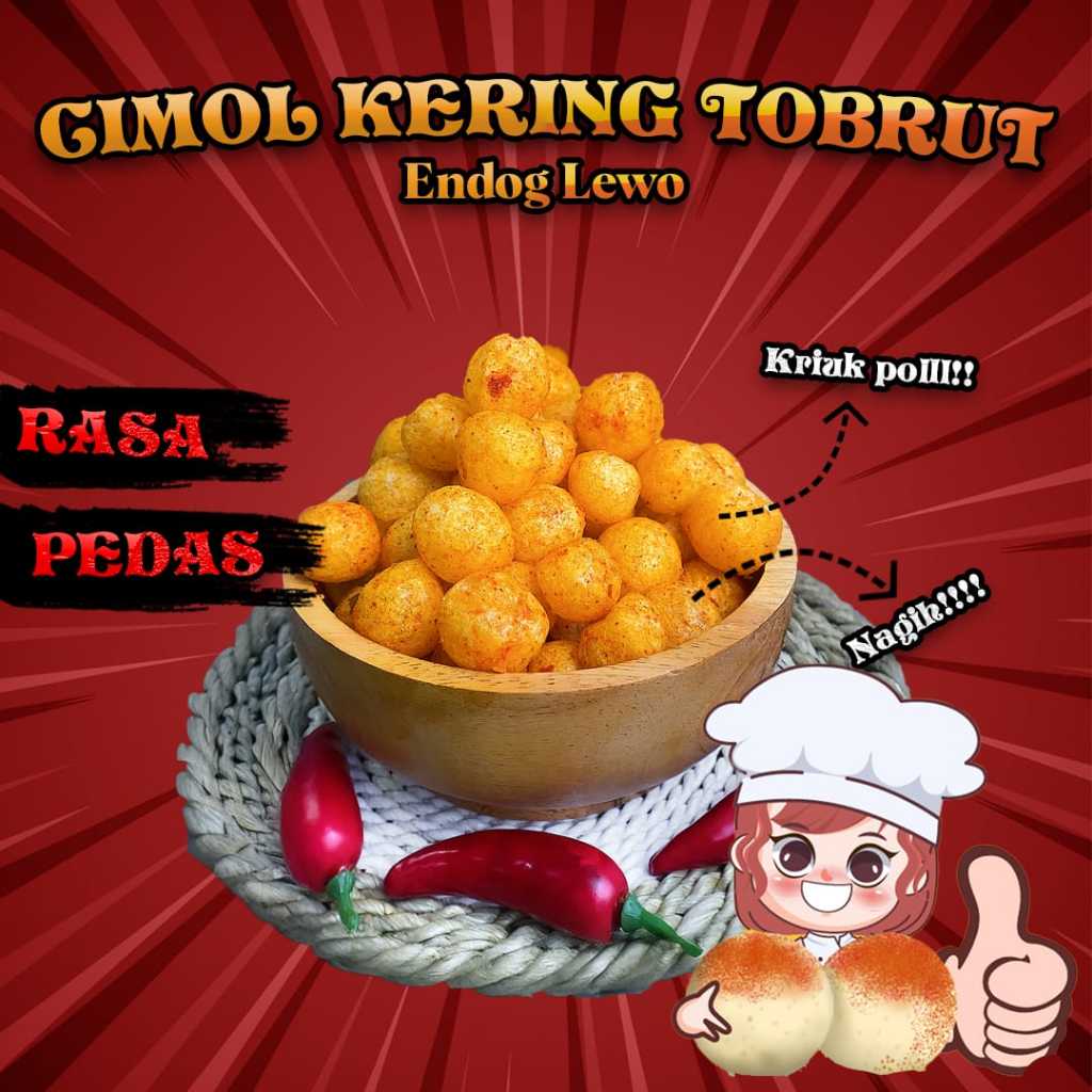 

Cimol Kering Tobrut Pedas Gak Lebay 150gr | Snack Viral Renyah Khas Garut