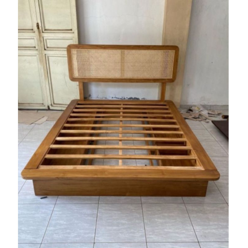 RAY dipan tempat tidur, dipan laci, tempat tidur minimalis, dipan jati - 160 tanpa laci