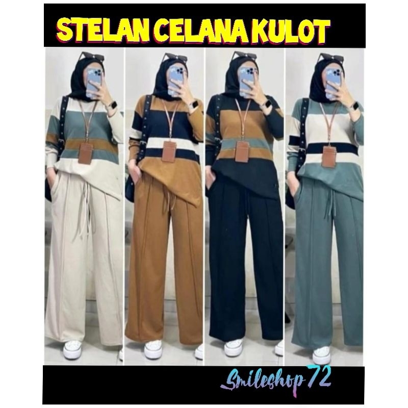 STELAN CELANA KULOT WANITA/STELAN CEWEK TUNIK KNIT