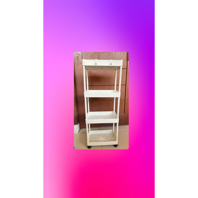 Rak 4 Susun Serbaguna Persegi Warna Putih