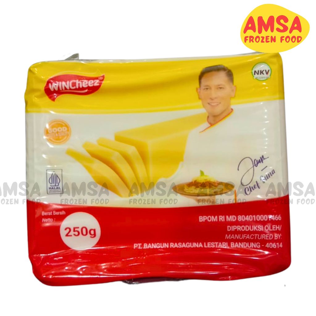 

WinCheez Keju Cheddar 250 GR / Keju Cedar / Keju Parut