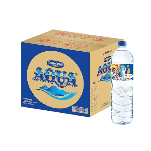 

AQUA DANONE AIR MINERAL 1500ml - 1 KARTON [12 BOTOL]