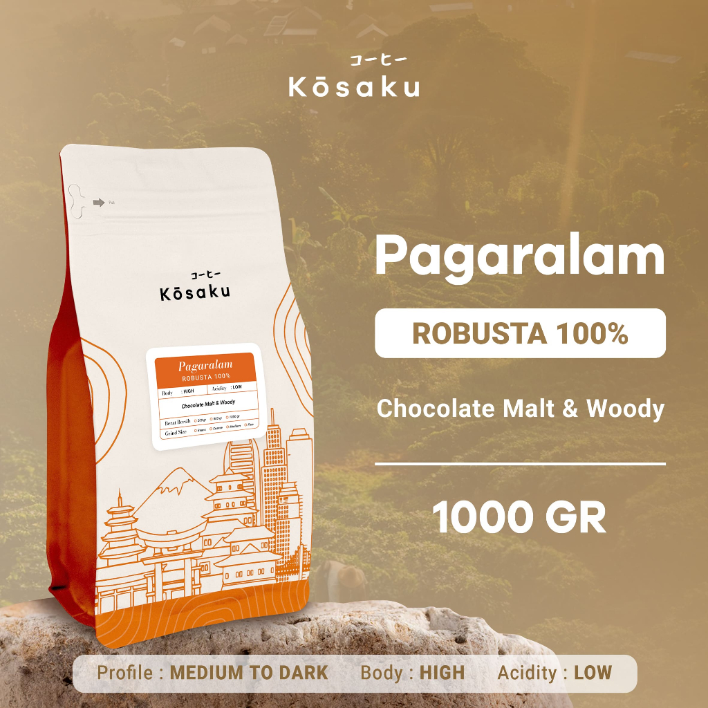 

Biji Kopi Bubuk Robusta Pagaralam Robusta 100% Coffee Beans 1 kg – Kosaku Roaster