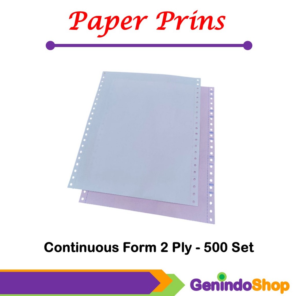 

Kertas Continuous Form 2 Ply NCR 9,5 x 11" (Full) Paper Prins