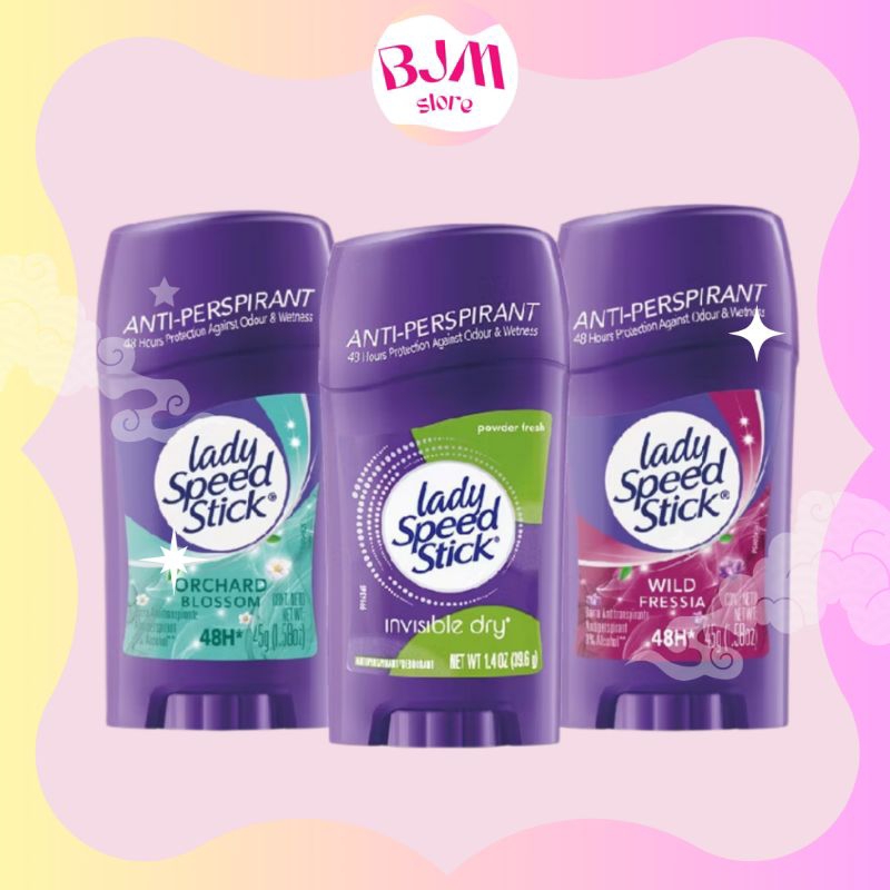 Lady Speed Stick Deodorant || Lady Speed Stick Orchard Blossom Deodorant || Lady Speed Stick Wild Fr