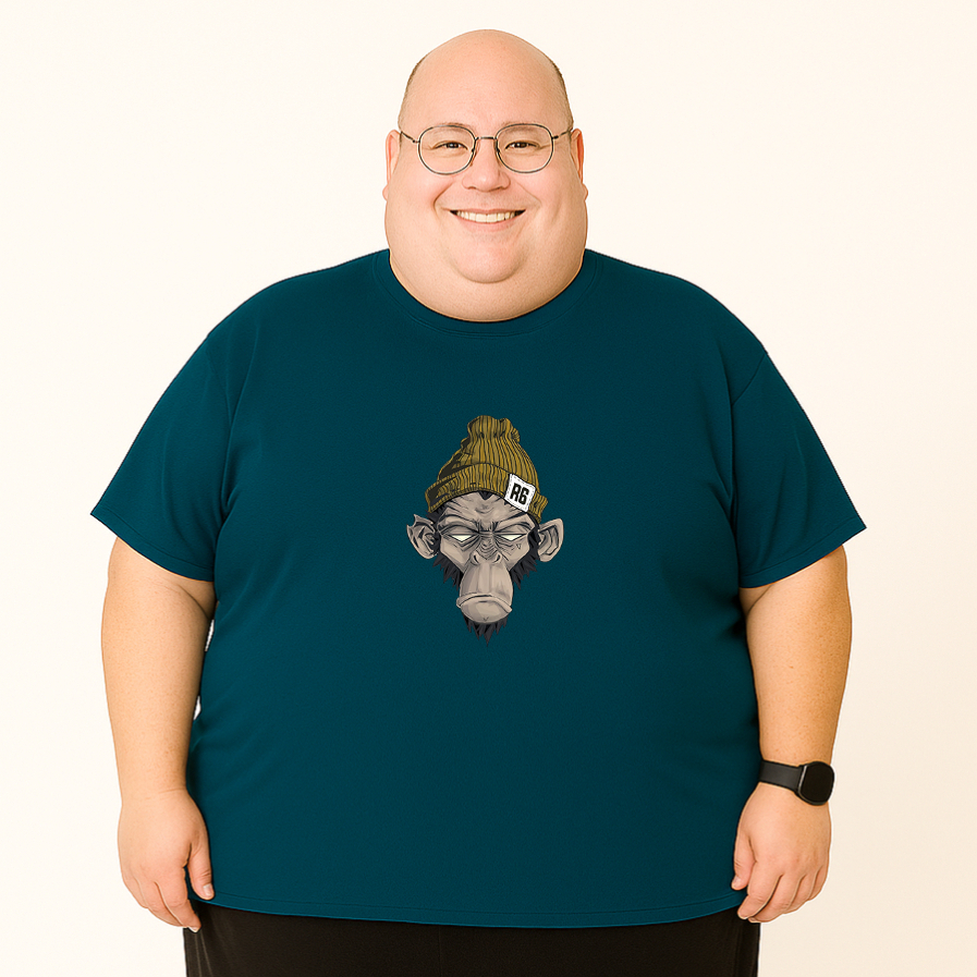 Kaos Oversize Jumbo Big Size Pria Wanita Distro Monkey Funky Sablon DTF Adem Cotton Combed 30s S-7XL