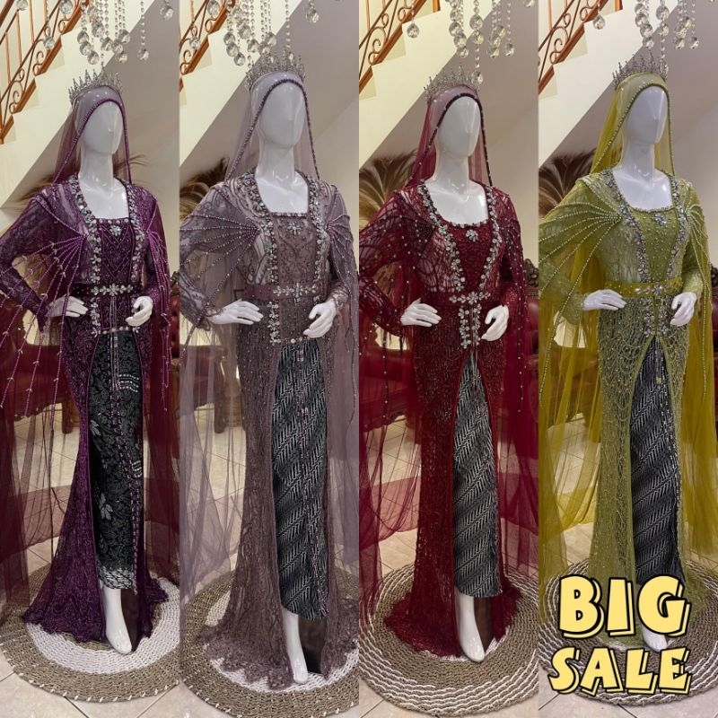 SALE Kebaya Pengantin Santili Full Payet Mewah / Kebaya Pengantin Kutubaru Full Payet