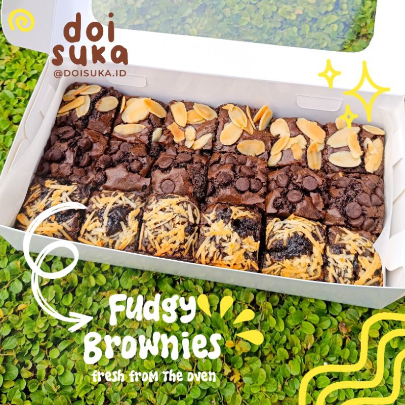 

Fudgy Brownies Coklat Brownies Sekat Shiny Brownies by Doisuka