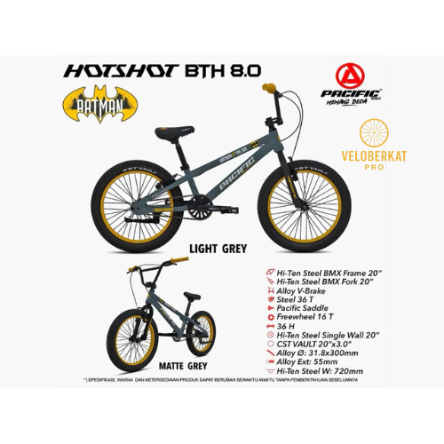 SEPEDA COWOK BMX 20 PACIFIC HOTSHOT BATMAN BTH 8.0 BAN JUMBO 3.0 MURAH