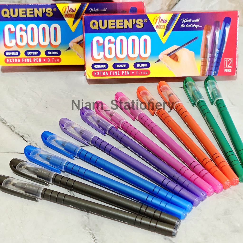 

Azka SELUSIN ( 12 PCS ) Pulpen Faster Queen's C6000 0.5 mm Pulpen Queen C6000 0.5mm