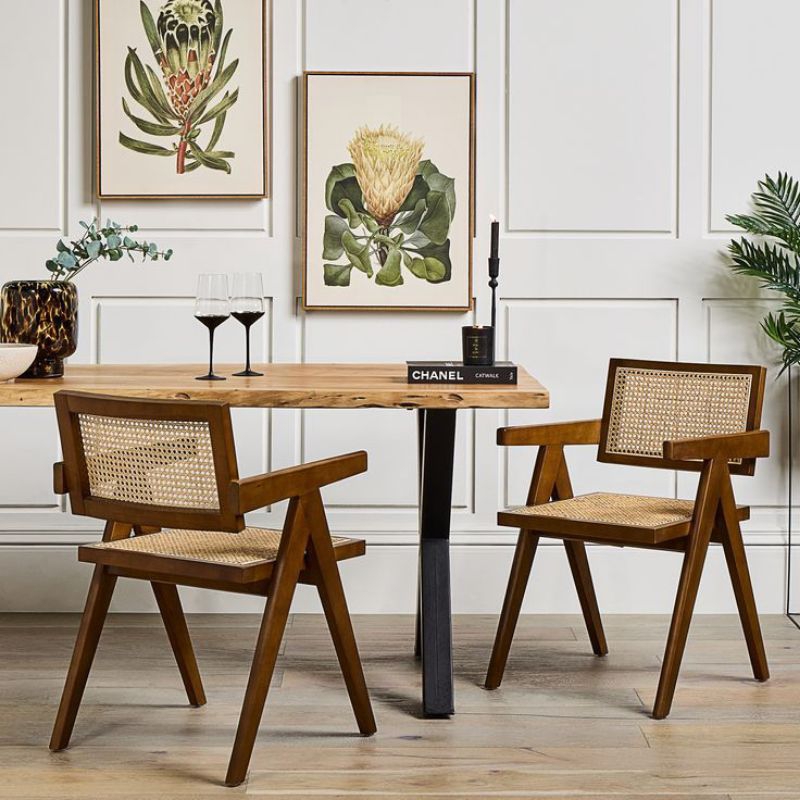 Kursi teras tanganan ,kursi makan rotan ,kursi teras rotan kayu jati