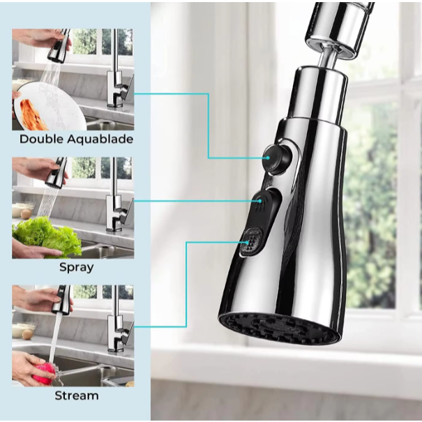 Sambungan Kepala Keran Kran Sprayer Saringan Dapur Mini Shower Sower Wastafel Cuci Piring Universal 