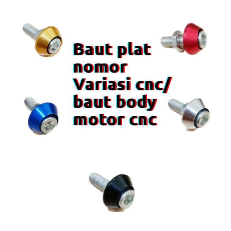 baut body/baut plat nomor/Monel baut cnc variasi motor ( universal motor)