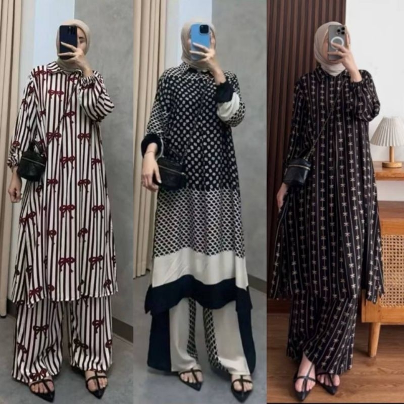 SET RAYON PREMIUM ADEM SETELAN KULOT PREMIUM SETELAN TUNIK VIRAL