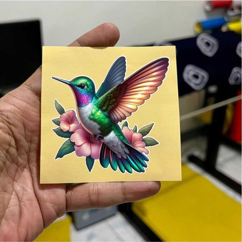

stiker burung kolibri, burung lucu, stiker nyala, hp, motor