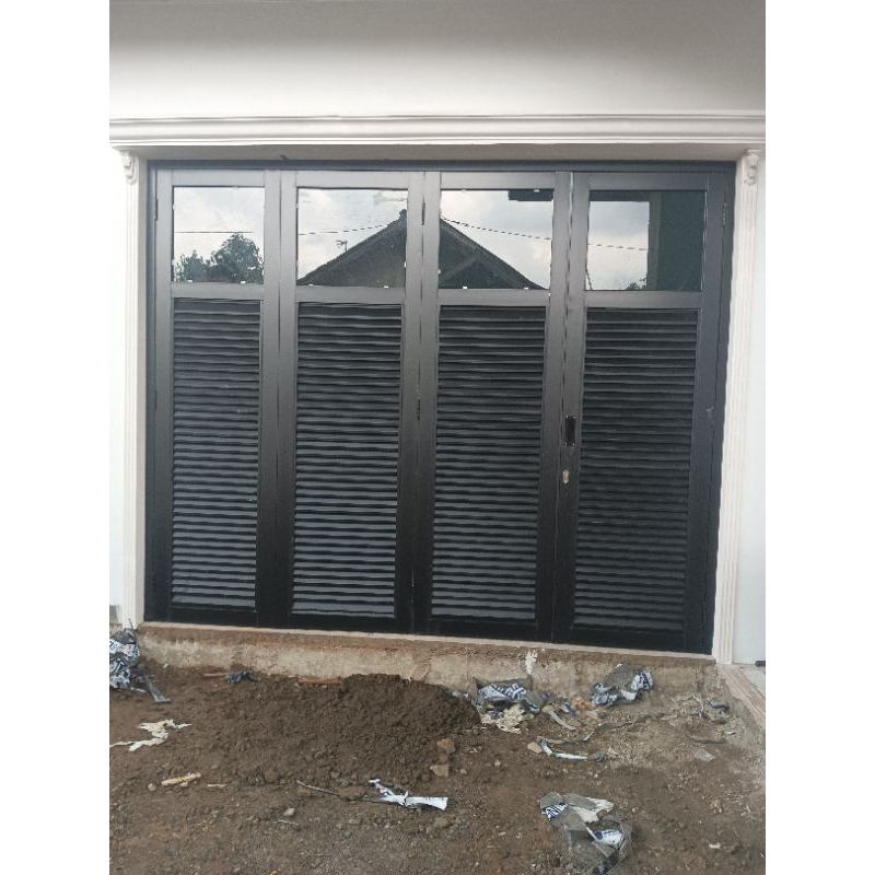 Pintu Garasi Lipat Aluminium Ukuran T.210x280cm/Pintu Lipat Garasi/Pintu Lipat Aluminium/Pintu Alumu