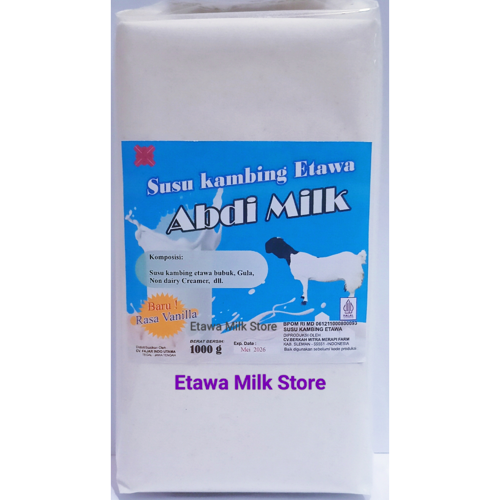 

Susu Bubuk Kambing Etawa Rasa Vanilla Isi 1Kg