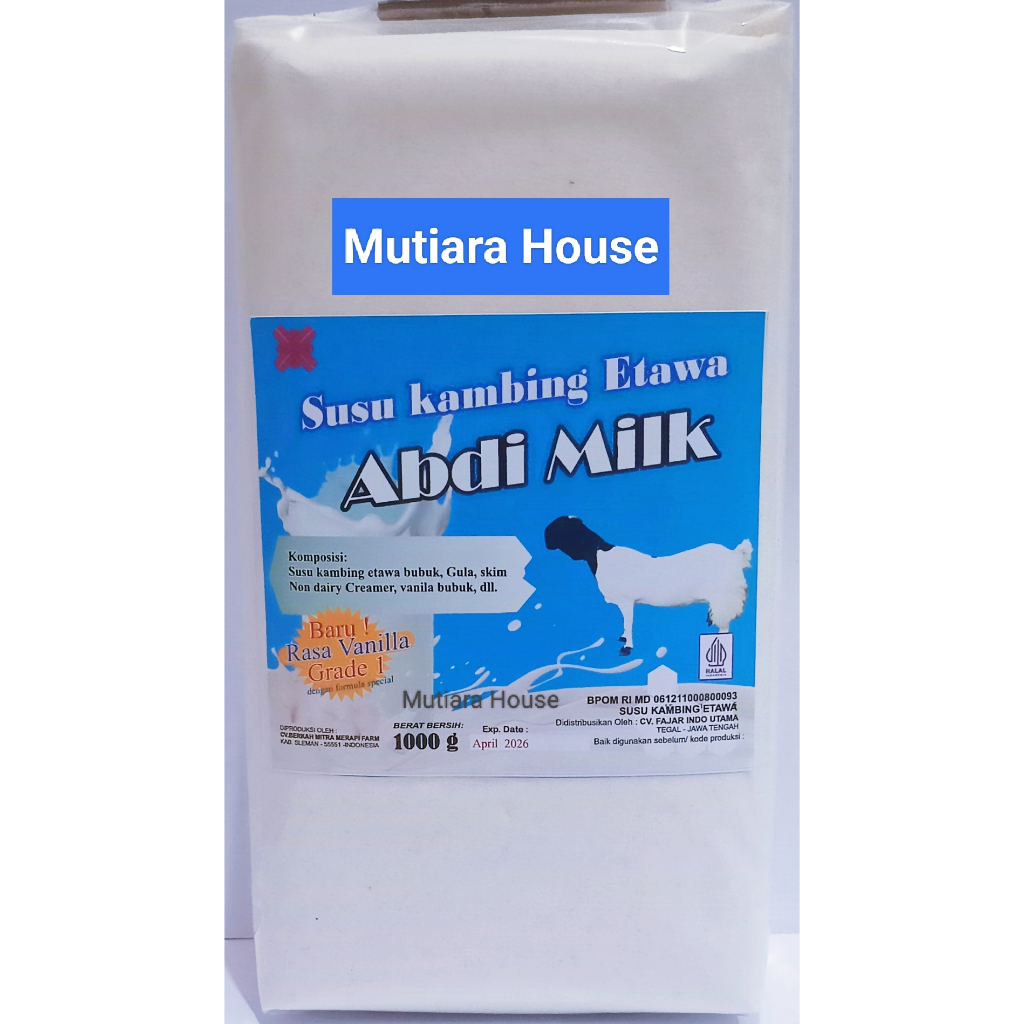 

Susu Kambing Etawa Rasa Vanilla Grade 1 Isi 1kg