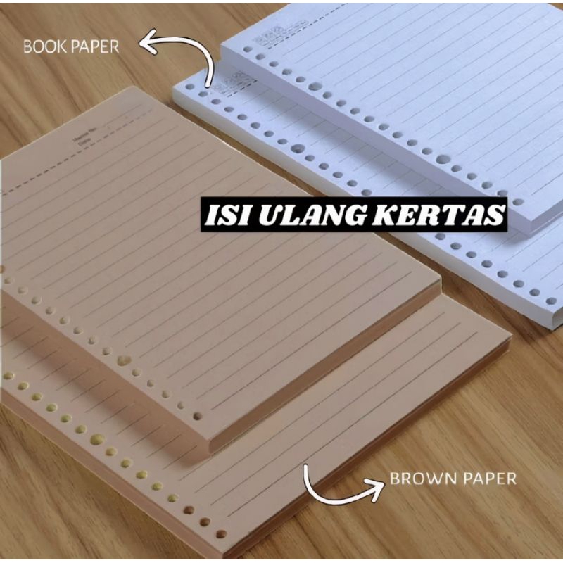 Loose Leaf A4, A5, B5 Kertas File isi Binder, Loose Leaf Binder A5 Loose leaf B5 Hvs Binder Isi Ulan