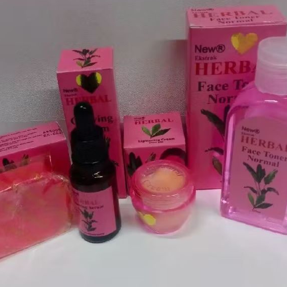 New Extrak HERBAL Plus Lightening Cream Daily use set 4 in1 Herlina indah bpom asli set dan ecer