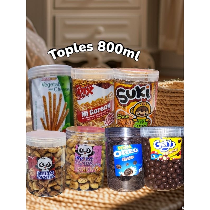 

Snack Hampers Toples 800ml Cemilan Makanan Ringan