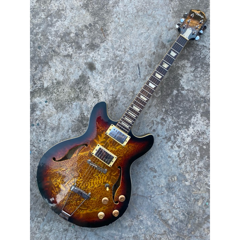 Gitar Epiphone HQ Model Batik Hollow Body  Second