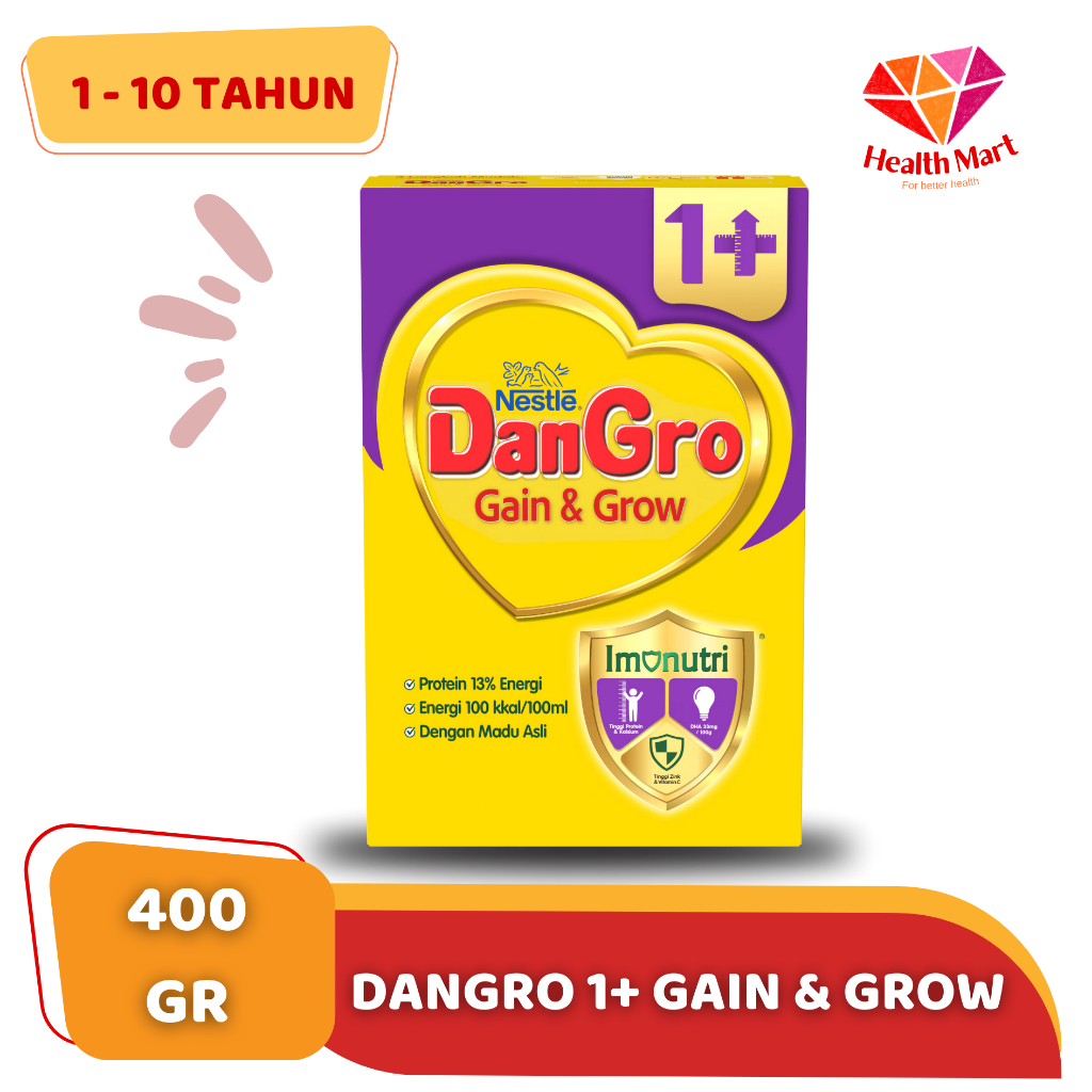 

DANGRO 1+ GAIN & GROW 400 gr | Susu Pertumbuhan Anak