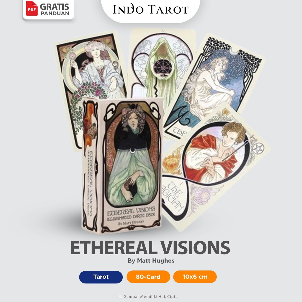 Tarot Ethereal Visions Kartu Tarot Reading - Indo Tarot Deck